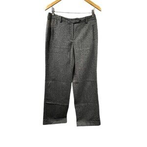 Larry Levine Pant Women 10‎ Gray Dress Slacks Straight Leg Polyester Stretch